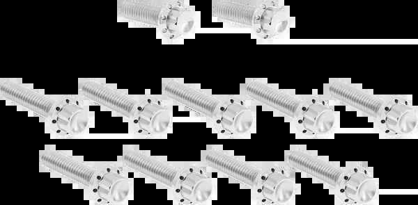 Arlen NESS Bolt Kit – Cam Cover/Point Cover – Titanium – 12-Point – Polished