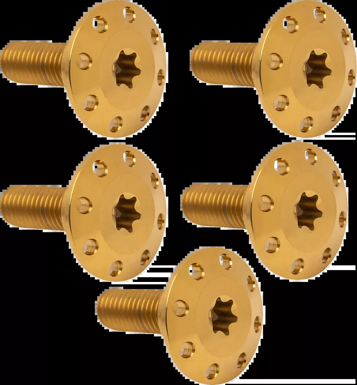 ARLEN NESS Bolt Kit - Holeshot/Front/Floating/Brake Rotor - Spoke Mount - Gold - 5 Pack - 300-922