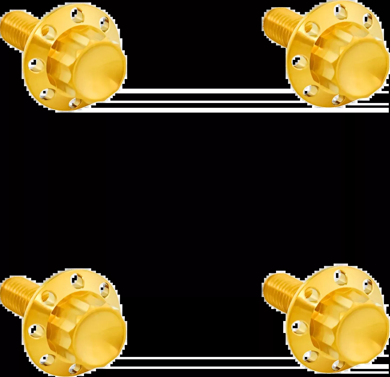 ARLEN NESS Bolt Kit - Windshield - Titanium - 12-Point - Gold - 300-817