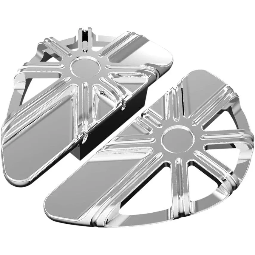 Arlen Ness Chrome 10 Gauge Passenger Rear Floorboards for Harley FLH ST FLD