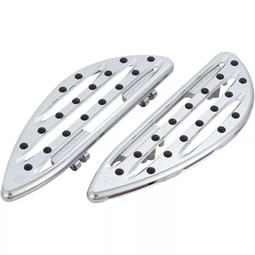 Arlen Ness Deep Cut Adjustable Driver Floorboards for 2018-2024 Harley Softail - Chrome