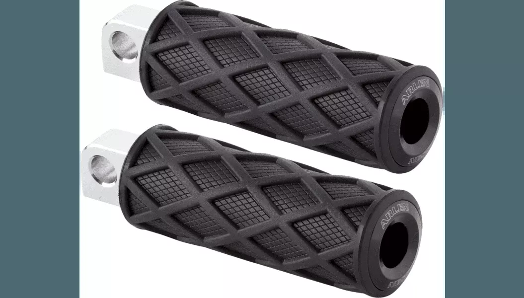 Arlen Ness Diamond Footpegs for Harley Davidson Models with Male Mount Footpegs (4 Styles, Select Finish)