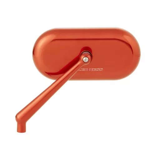 Arlen Ness Forged Oval Mirrors for Harley - Orange