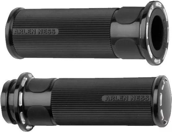 Arlen Ness Fusion Grips for '08-23 Harley Davidson Touring, '16-23 Softail (Click for Fitment)Slot Track Chrome
