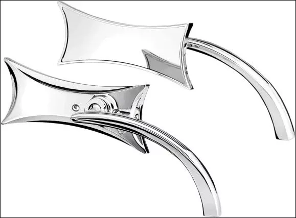 Arlen Ness Micro Chrome Four Point Left Side Mirror Harley or Metric EACH