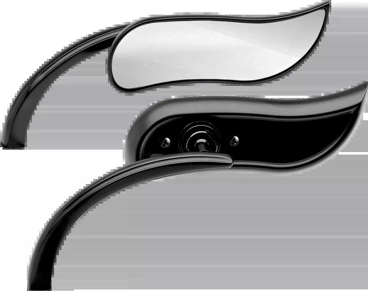 ARLEN NESS Mirror - Micro - Upswept - Side View - Cat Eye - Black - Right - 13-405
