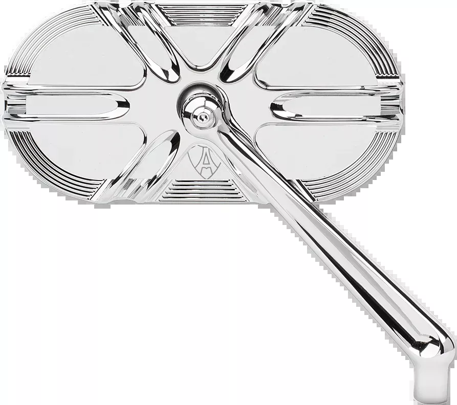 ARLEN NESS Mirror - Side View - Caged Series/Deep Cut - Chrome - Left - 13-165