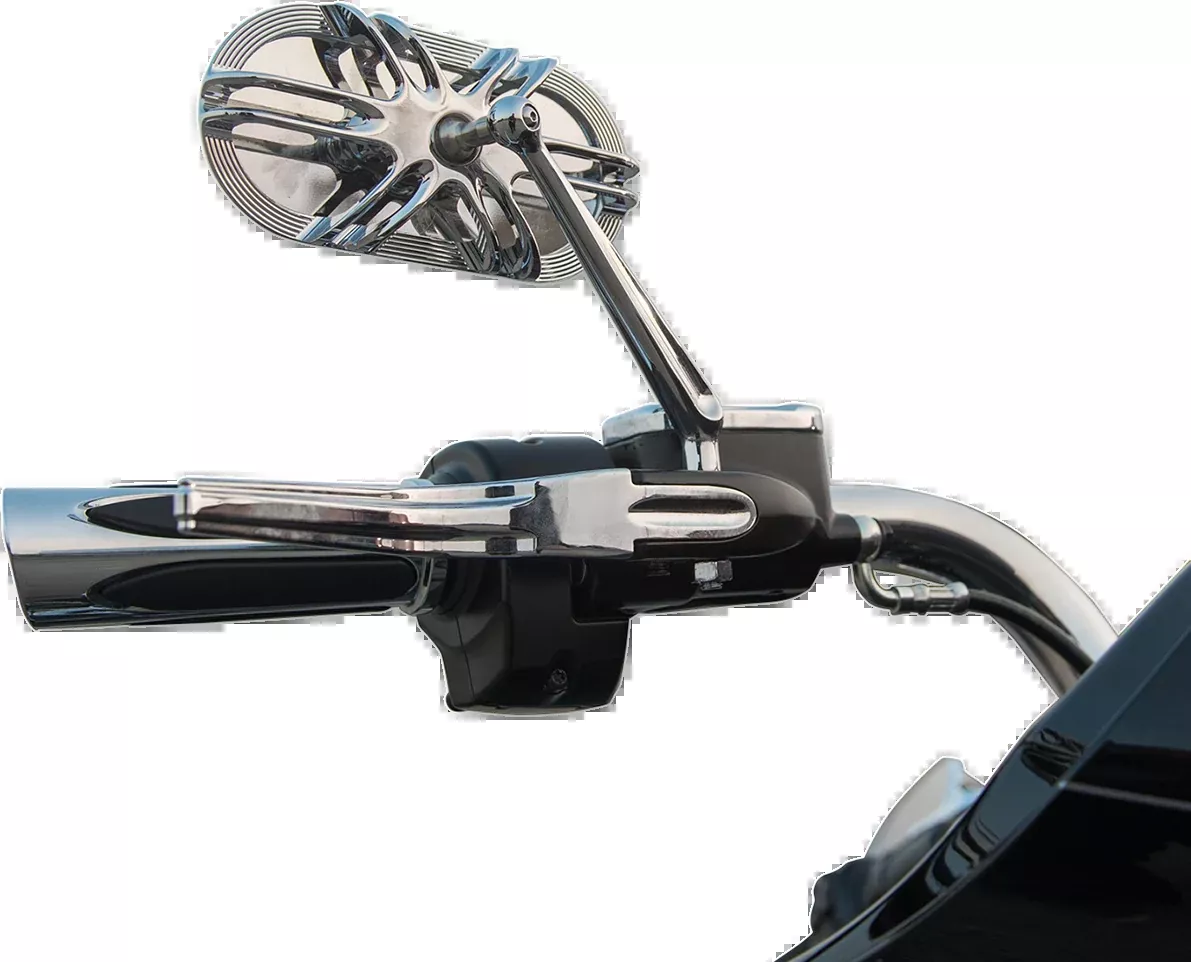 ARLEN NESS Mirror - Side View - Caged Series/Deep Cut - Chrome - Right - 13-167