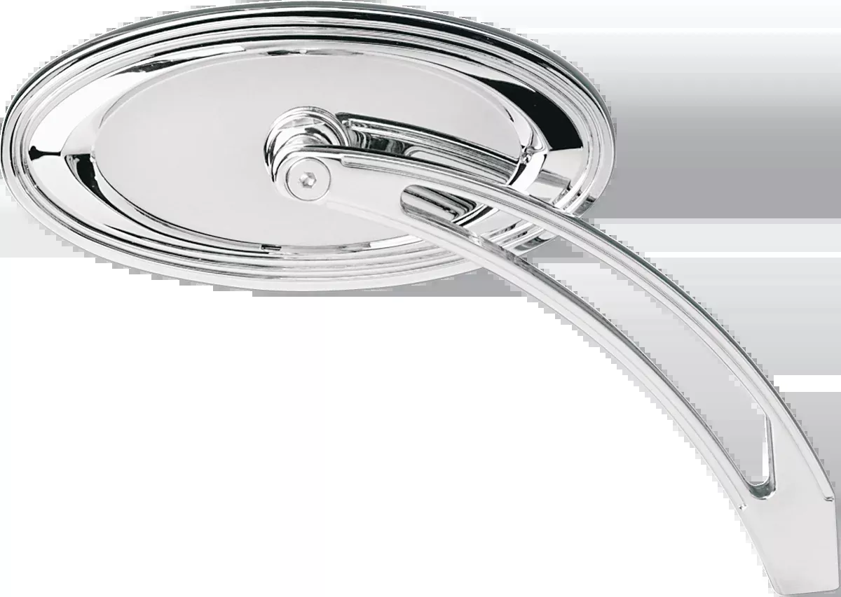 ARLEN NESS Mirror - Side View - Stepped - Oval - Chrome - 13-044