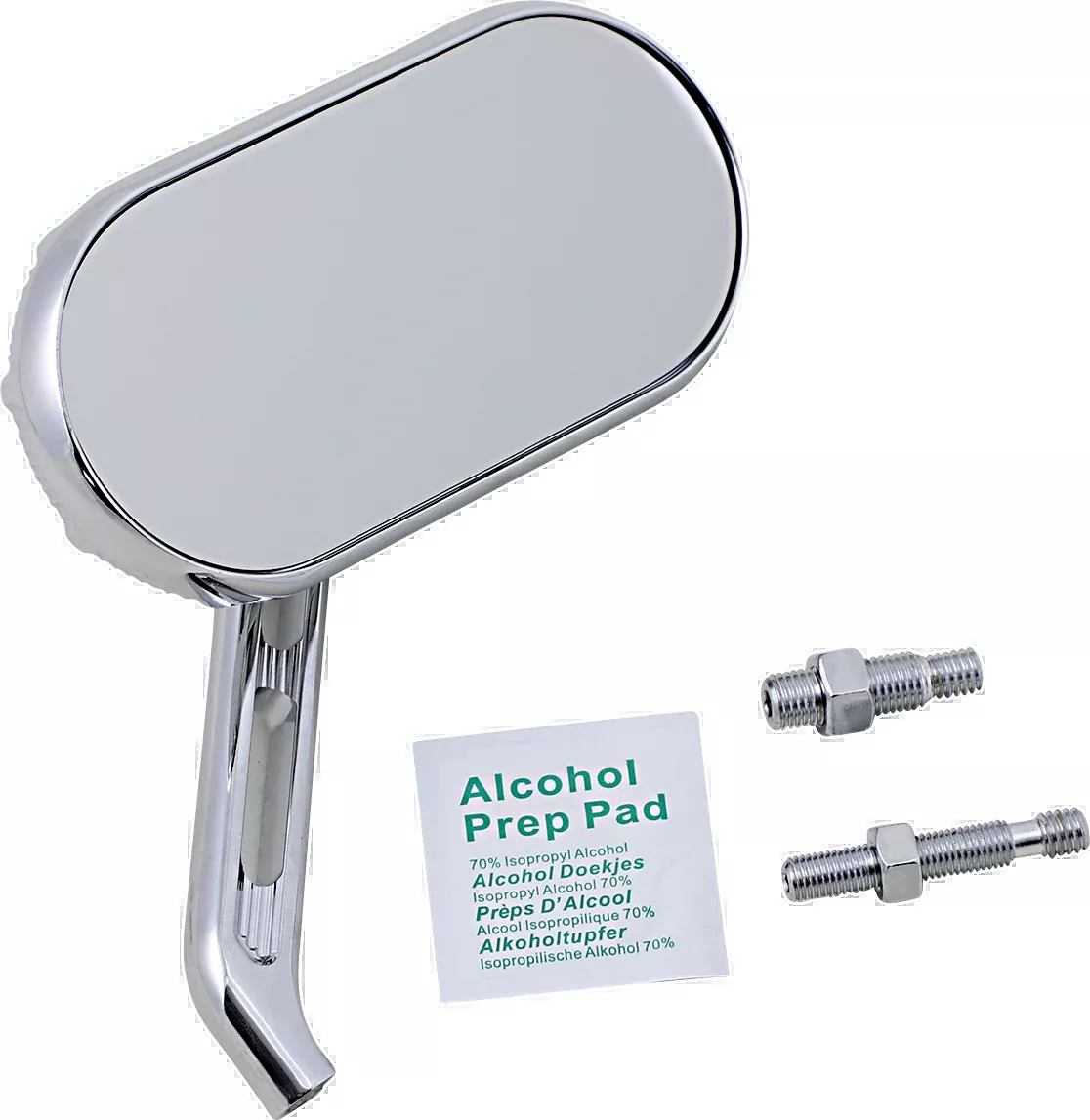 ARLEN NESS Mirror - Sidekick - Side View - Oval - Chrome - Right - 510-003