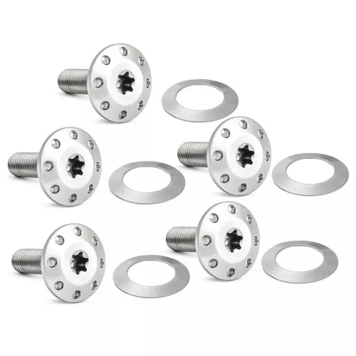 Arlen Ness Titanium Floating Front Brake Rotor Bolts for 2014-2023 Harley Touring - Polished