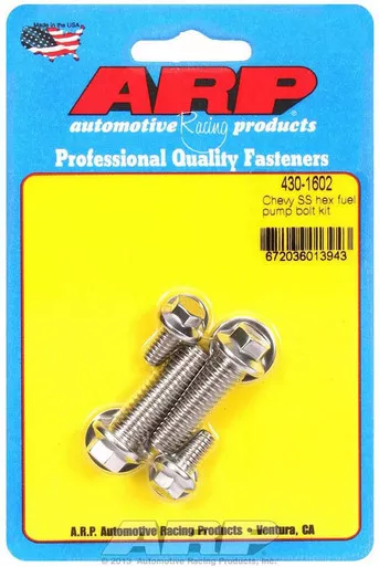 ARP S/S Chevy Fuel Pump Bolt Kit 6pt. 430-1602