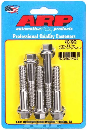 ARP S/S Water Pump Bolt Kit Chevy 6pt. 430-3202