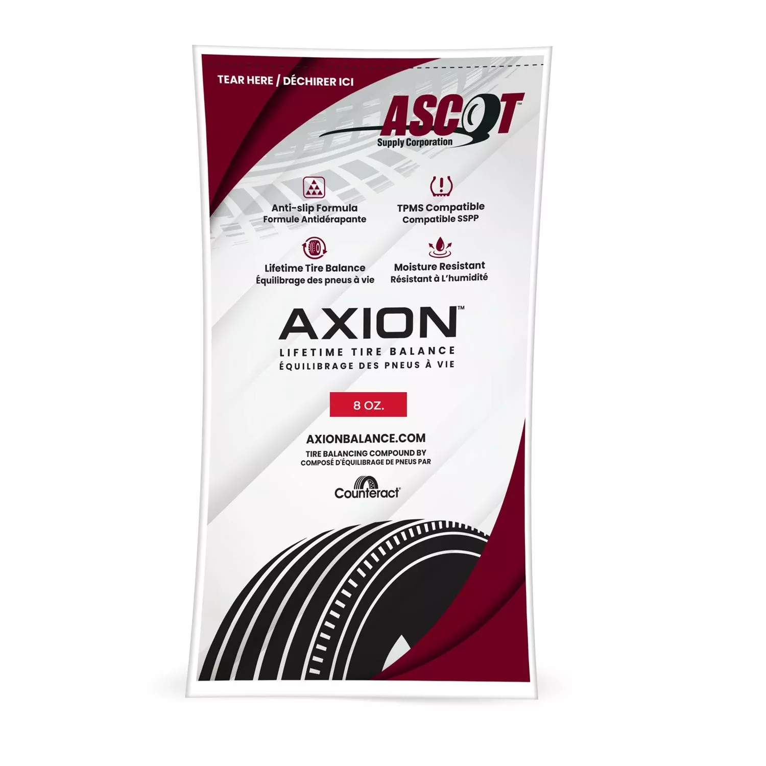 Ascot Axion Tire Balancing Compound – 8oz / 227g (1 Bag)