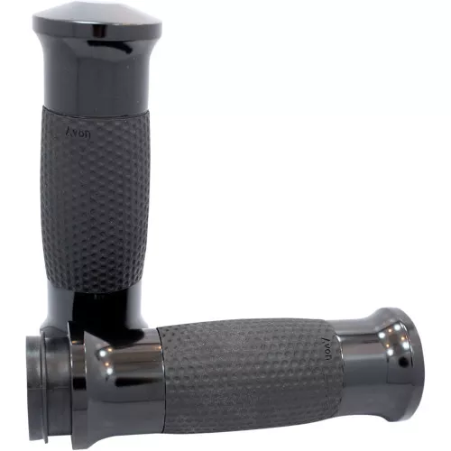 Avon Gel 3-Ring Grips for Harley Electronic Throttle - Black