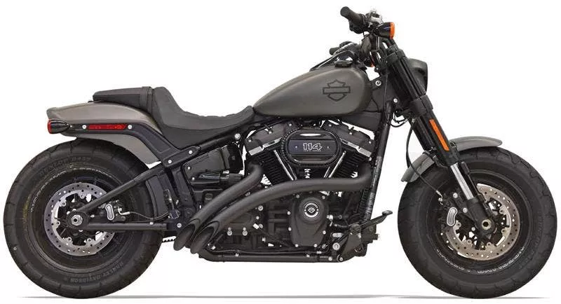Bassani 1S21FB Black Sweeper Radius Exhaust Pipes 18-19 Harley Softail FXDR