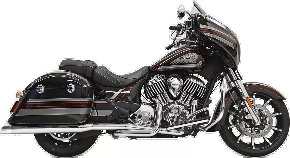 Bassani 2-2 Slash Cut True Dual Exhaust 2014-2019 Indian Chieftain Roadmaster