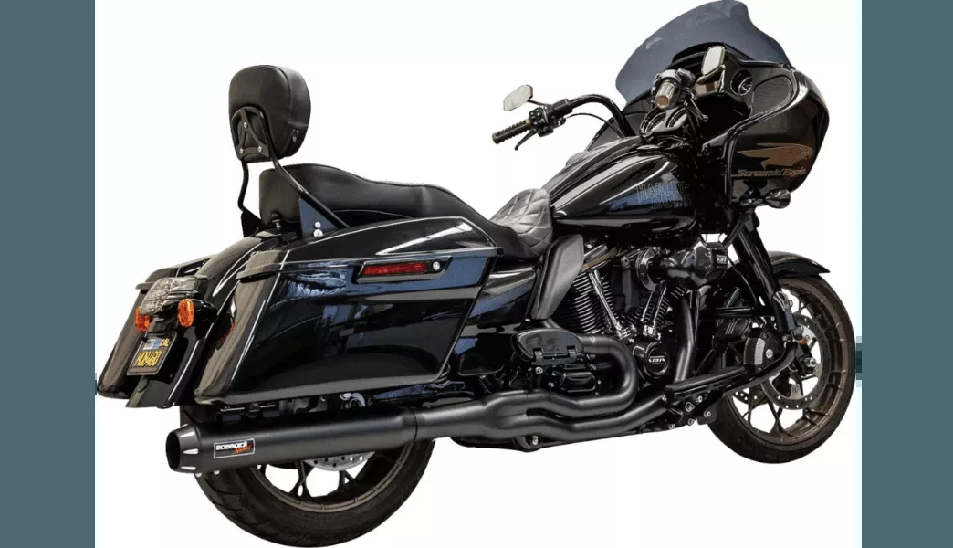 Bassani 2-into-1 High Performance Exhaust System for '17-Up Harley Davidson Touring Models - Black - 49-State