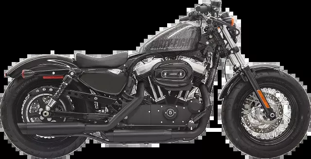 Bassani Black Firepower Slip On Exhaust Mufflers 2014-2020 Harley Sportster XL