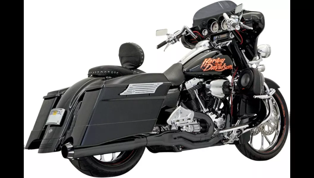 Bassani Black FLH-777B Road Rage II B1 Power 2:1 Touring Exhaust 95-16