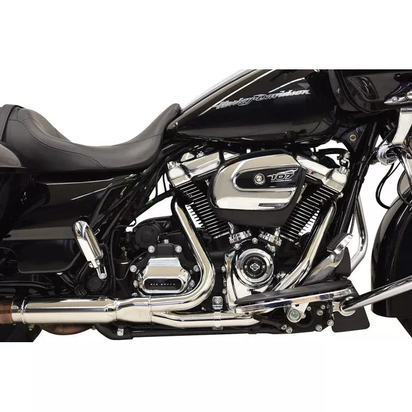 Bassani Chrome 2X2 Dual Head Pipes Headers Harley Milwaukee 8 M8 17-19