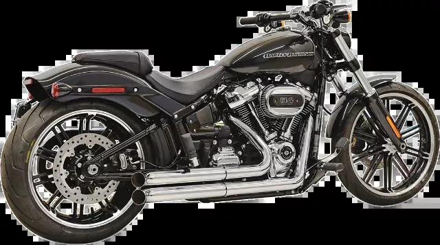 Bassani Chrome Pro Street Exhaust System 2018-25 Harley Fat Boy FXBR FLFB FXBRS