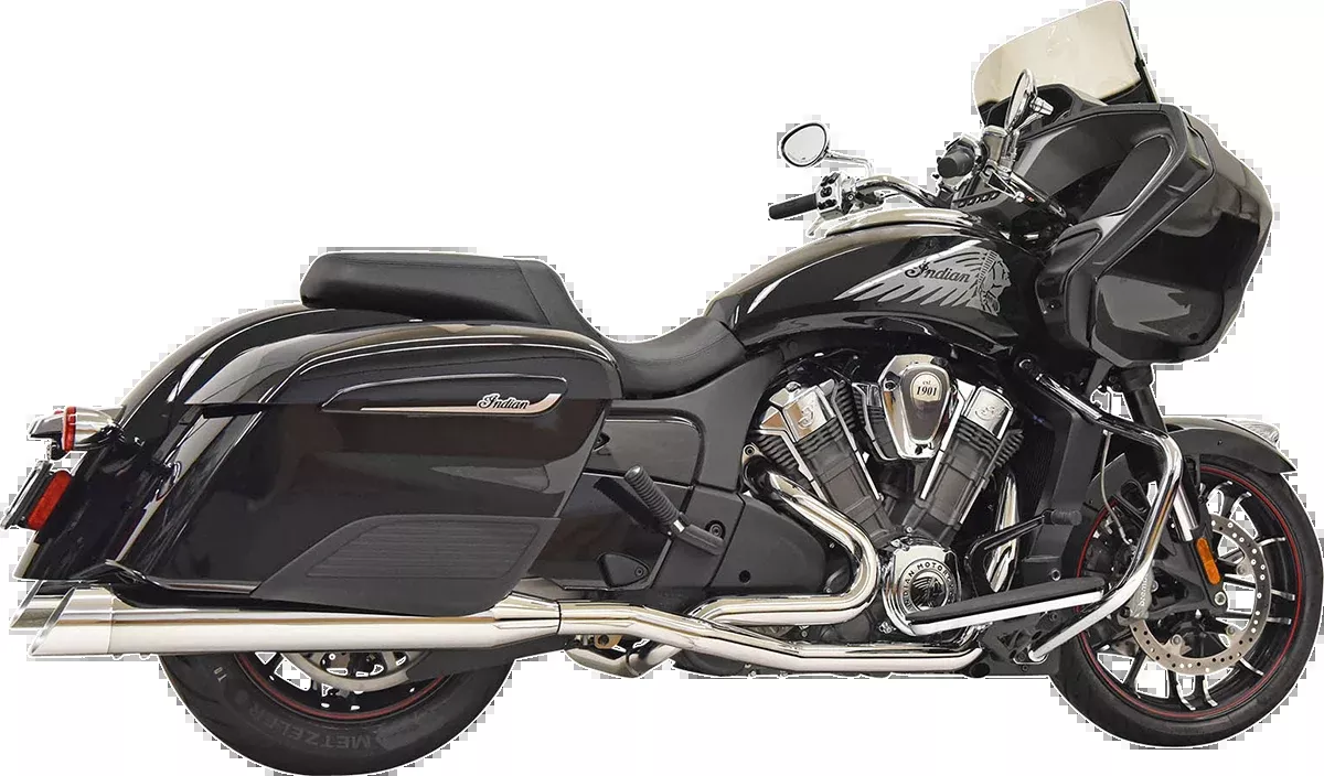 Bassani Chrome True Dual Exhaust System 2020-2021 Indian Challenger Dark Horse