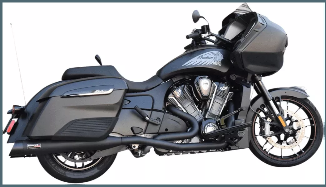 Bassani Exhaust True Dual 4" Exhaust System for '20-Up Indian Challenger/Pursuit - Black
