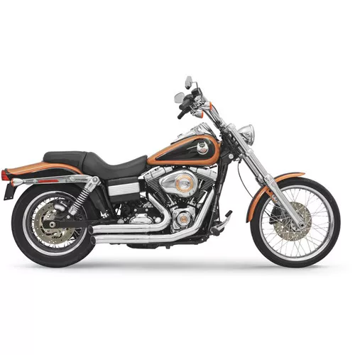 Bassani Fire Sweep Exhaust for 2006-2017 Harley Dyna - Chrome