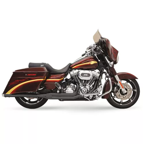 Bassani Long Road Rage 2-1 Exhaust for 2010-2016 Harley Touring -Black