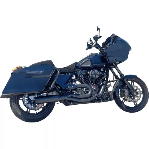 Bassani Mid-Length 2-1 Super Bike Exhaust for 2017-2025 Harley Touring - Black