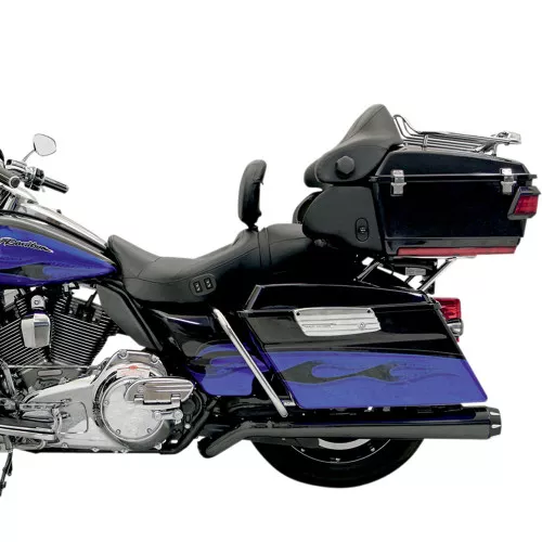 Bassani Pseudo Left-Side Long Road Rage II Muffler for 2009-2016 Harley Touring -Black