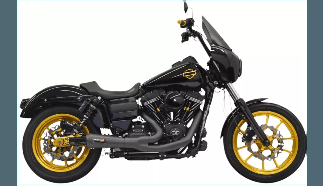 Bassani Ripper 2:1 Exhaust System for '06-16 Harley Davidson Dyna Models - Black