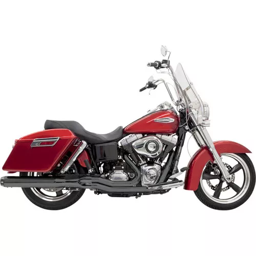 Bassani Road Rage Exhaust for 2012-2016 Harley Dyna Switchback - Black