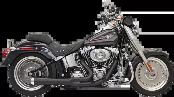 Bassani Xhaust 2:1 Exhaust – Black – Short – Softail
