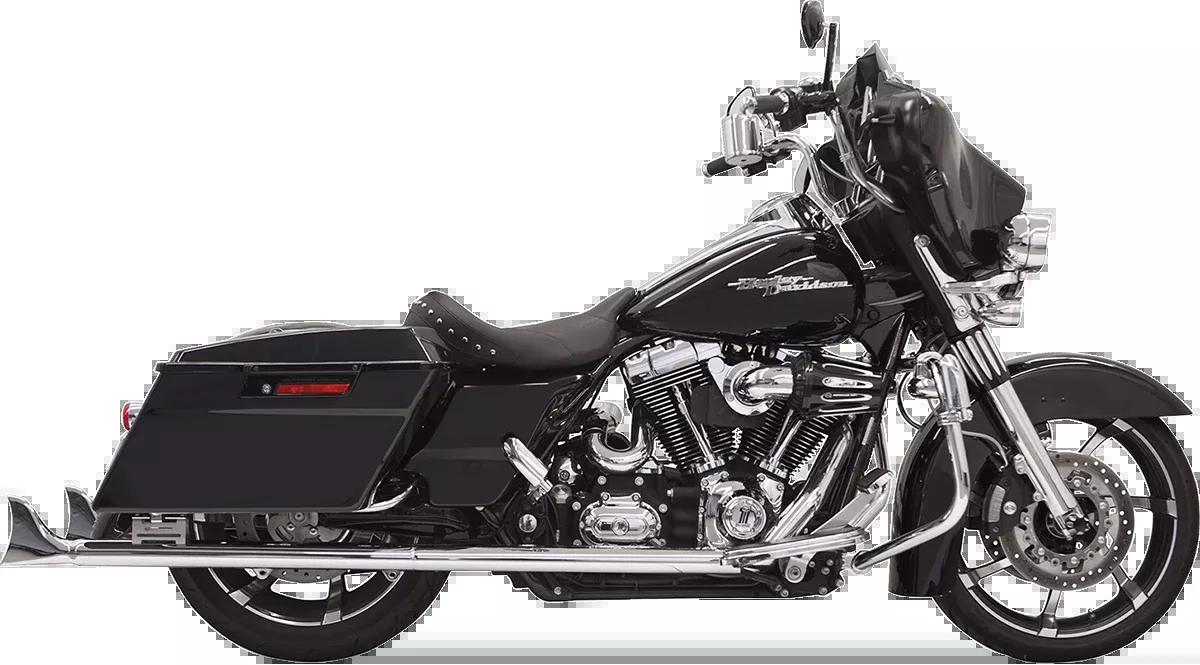 Bassani Xhaust Fishtail Mufflers - Chrome - w/ Baffle - 36" - 95-'16 Touring - 1F27E36