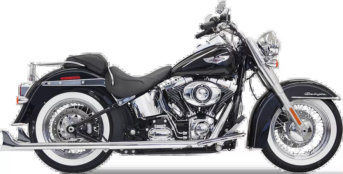 Bassani Xhaust True Duals Exhaust System with Fishtail Mufflers - 33" - Softail - 1S26E-33