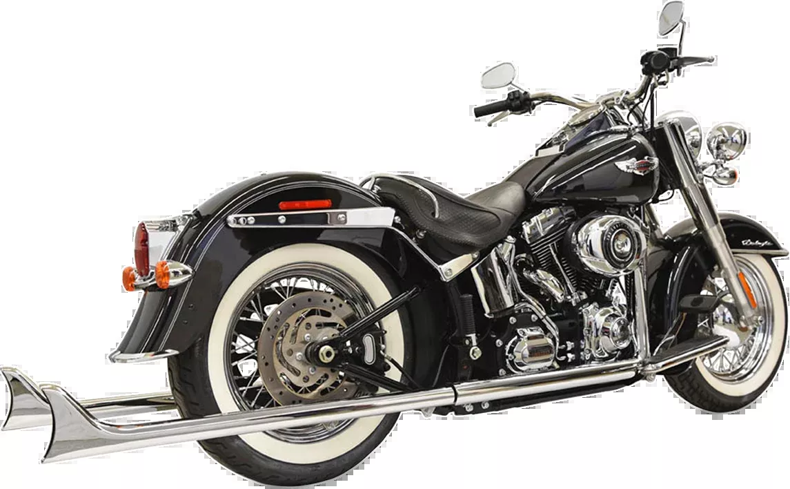 Bassani Xhaust True Duals Exhaust System with Fishtail Mufflers - 39" - Softail - 1S26E-39