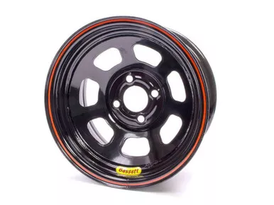 Bassett Wheel 14x7 D-Hole 4x4.25 in 3in BS Black 47SP3