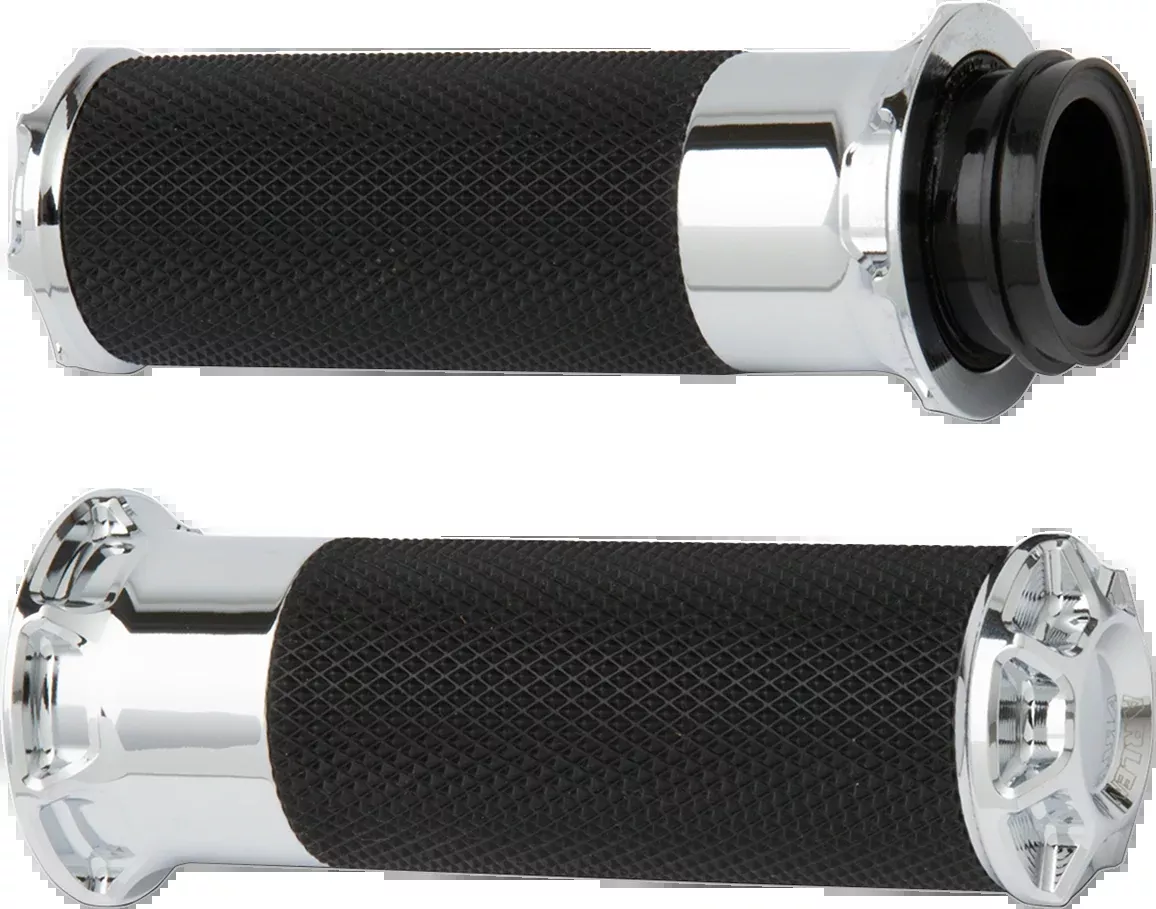 Beveled Grips - Cable - Chrome
