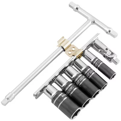 BikeMaster 1/4″ Metric T-Handle Wrench With Sockets and Swivel