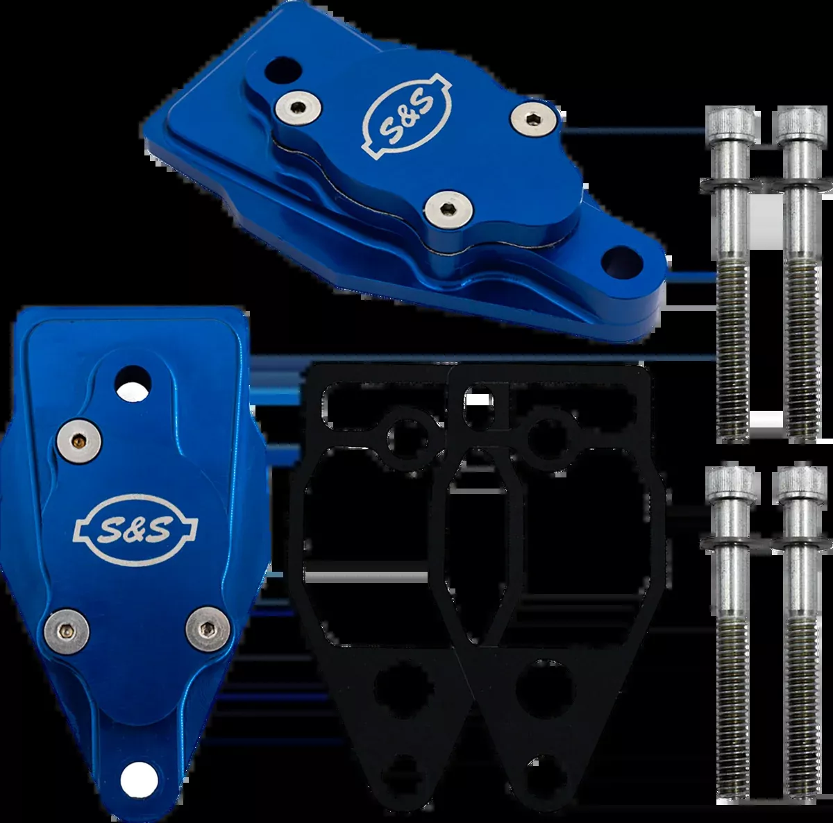 Billet Head Breather Kit - Anodized Blue - Twin Cam '99-'17
