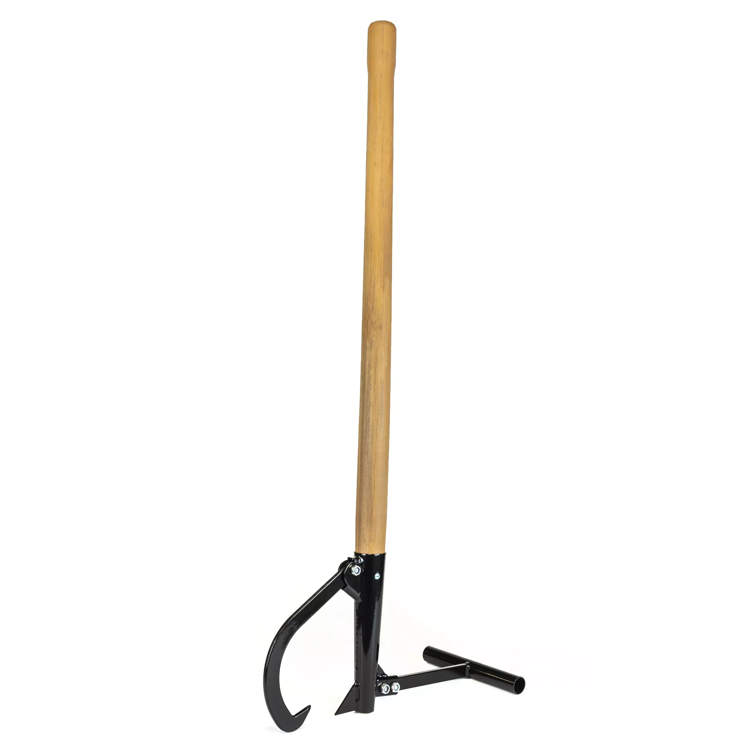 Biltek Wood Handled Timberjack - Log Grabber Cant Hook and Cutting Jack - Black