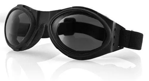 Bobster – BA001 – Bugeye Goggles – Black Frame – Smoke Lens