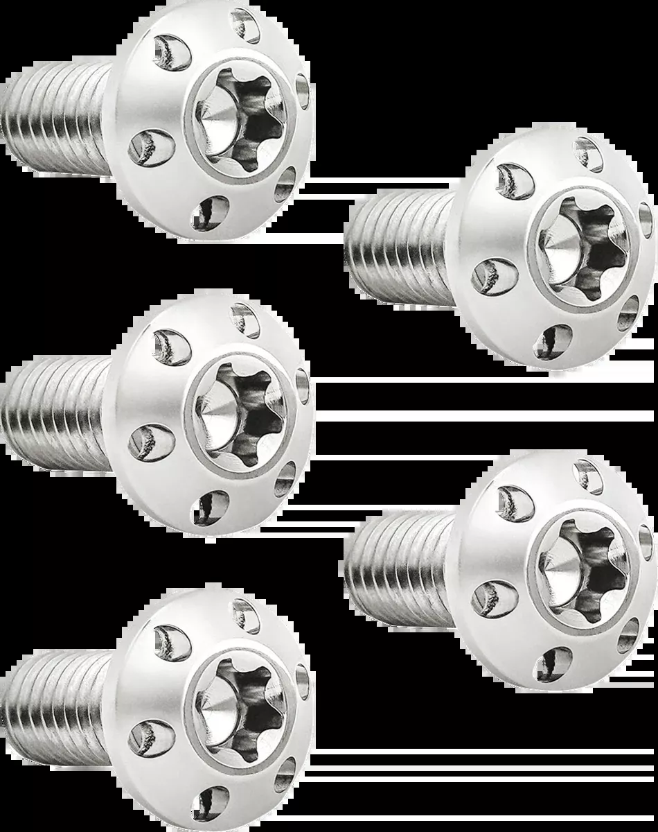 Bolt Kit - Holeshot/Brake Rotor/Rear - Hub Mount - Polished - 3/8"-16 x 1" - 5 Pack