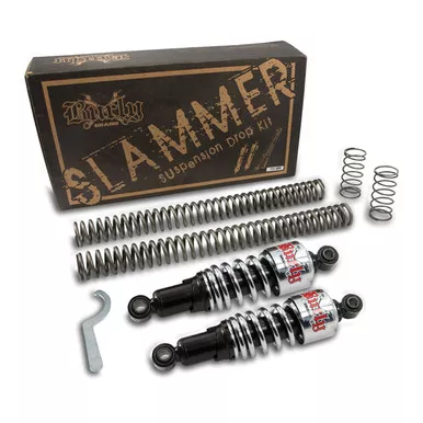 Burly B28-1003 Chrome Slammer Kit for Harley Davidson Dyna 06-11