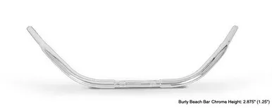 Burly Beach Bars Chrome 1.25" Tube Dimpled (B28-313T)