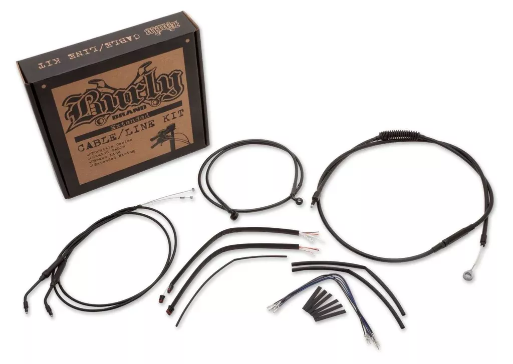 Burly Brand B30-1002 – 14 Handlebar Cable Kit for Harley-Davidson Sportster – Black