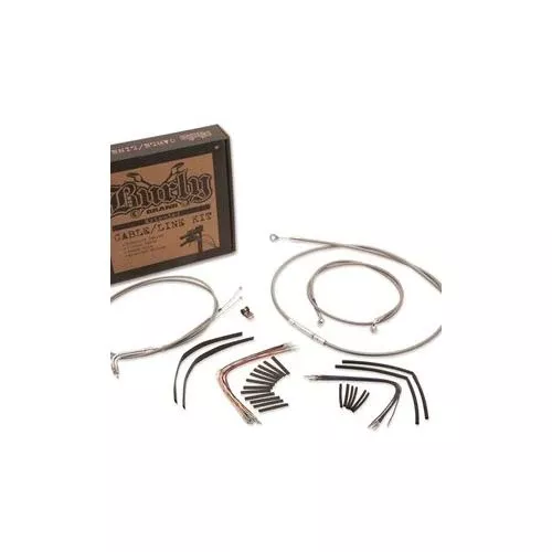 Burly Brand B30-1127 - 14-inch Handlebar Installation Kit w / ABS for Harley-Davidson - Stainless