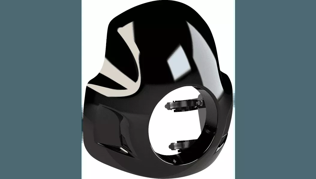 Burly Brand Cafe Fairing for Harley Davidson Models with 5-3/4" Headlight - 35 mm to 49 mm Forks